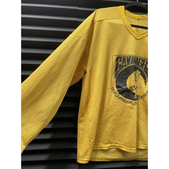 Bauer rare HOCKEY JERSEY Yellow CAVANAGH'S DEVELOPMENTAL HOCKEY PROGRAM Size XL - Picture 3 of 9